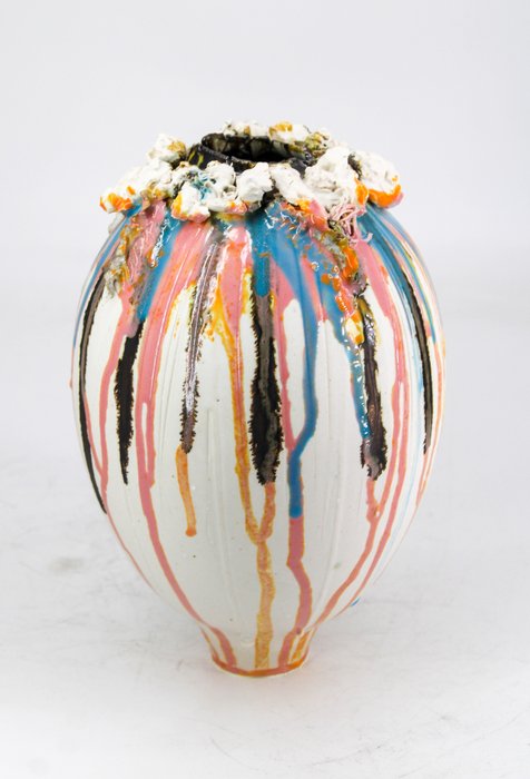 Max Modolo - Vase - Porcelaine - Vase Sculpture 