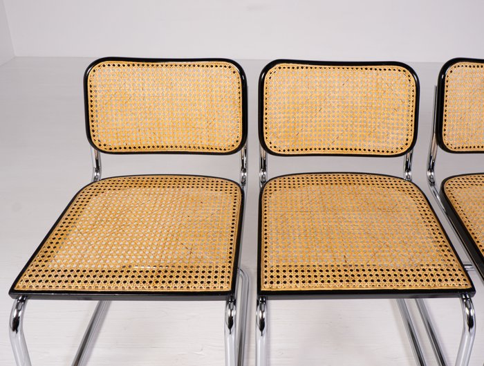 Gavina - Marcel Breuer - Chaise (4) - Cesca - Acier, paille de Vienne