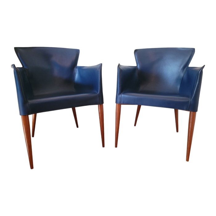 Matteo Grassi - Carlo Bartoli - Vela - Chaise (2) - Bois, Cuir