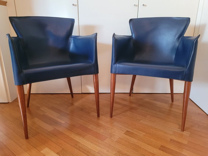 Matteo Grassi - Carlo Bartoli - Vela - Chaise (2) - Bois, Cuir