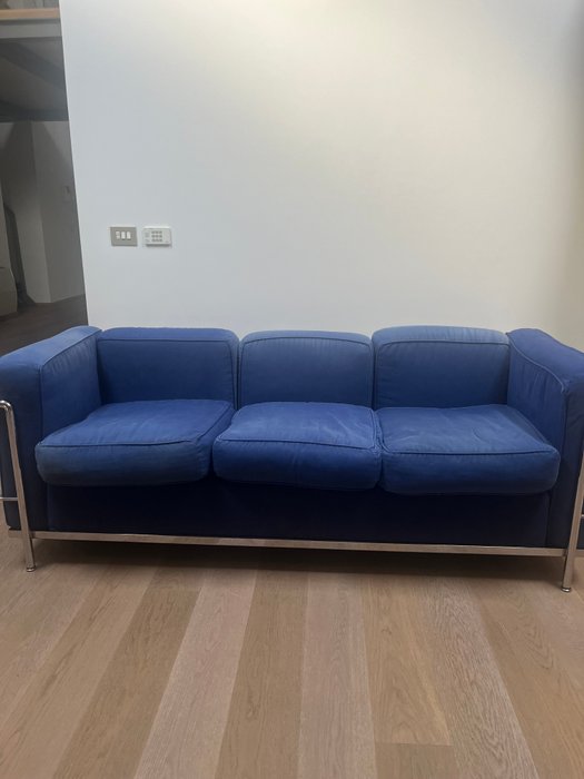 Cassina - Le Corbusier - Canapé - LC2 - Acier, Coton - Canapé LC2 Cassina