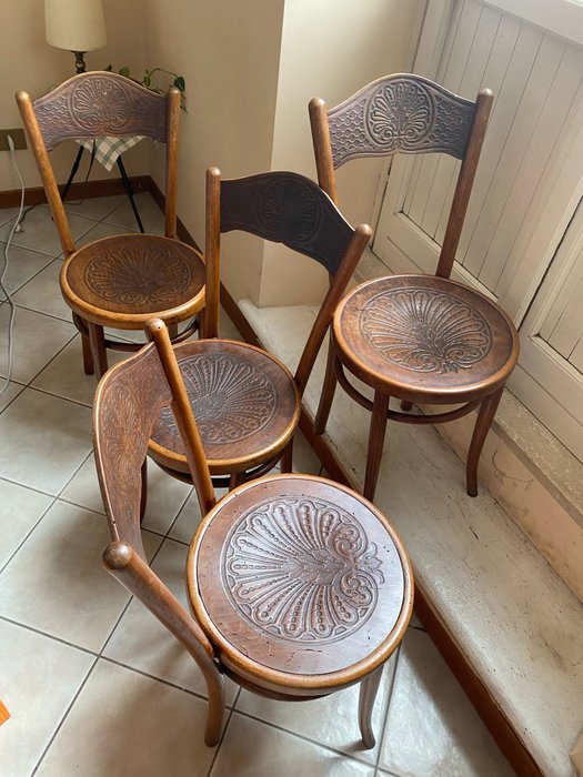 J.&J. Kohn - Chaise de salle à manger (4) - Bois - Art Nouveau