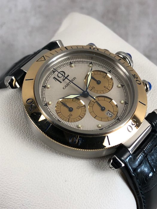Cartier - Pasha Chronograph - Sans Prix de Réserve - W3101155 - Homme - 1990-1999