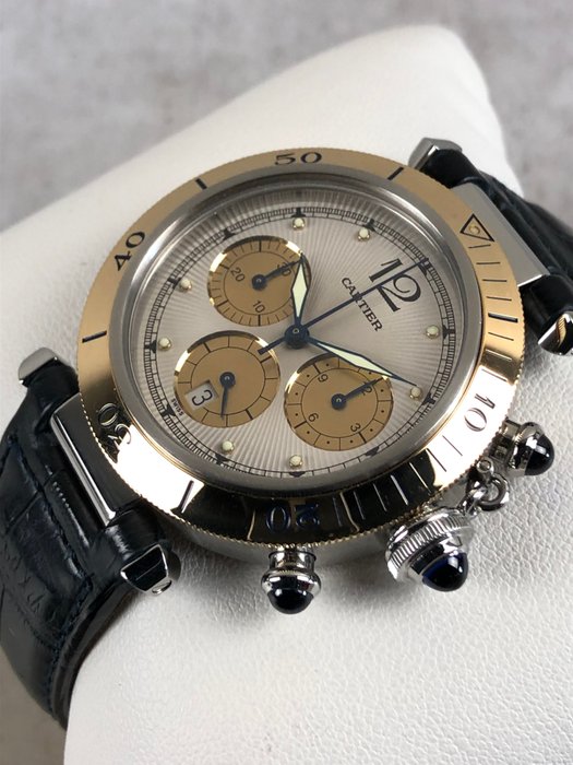 Cartier - Pasha Chronograph - Sans Prix de Réserve - W3101155 - Homme - 1990-1999