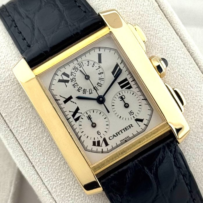 Cartier - Tank Française Chronoflex - 1830 - Homme - 2000-2010