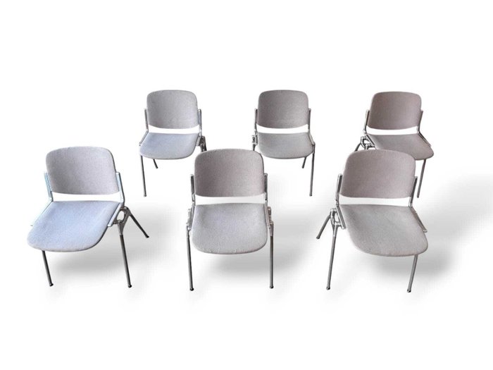 Castelli - Giancarlo Piretti, Unknown - Chaise (6) - D.S.C. 106 Arc-en-ciel - Aluminium