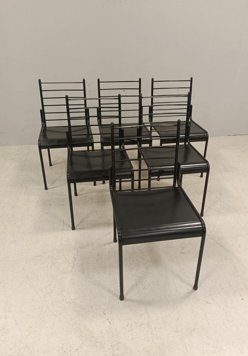 Cappellini - Chaise (6) - Leipzig - Métal - Métal peint