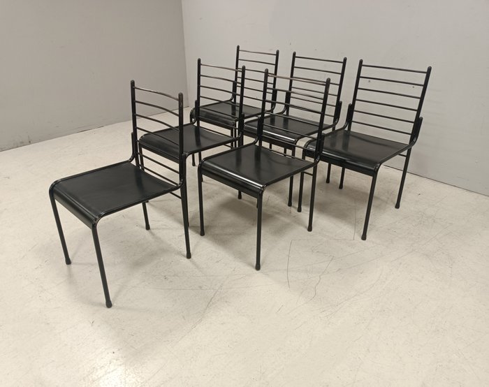 Cappellini - Chaise (6) - Leipzig - Métal - Métal peint