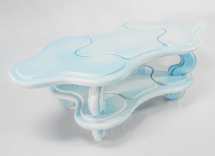 Chai Dienn - Table basse - Bois, Contreplaqué, Polyuréthane, Résine - Table basse nuage