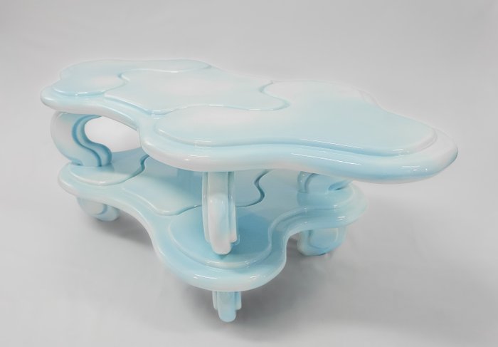 Chai Dienn - Table basse - Bois, Contreplaqué, Polyuréthane, Résine - Table basse nuage