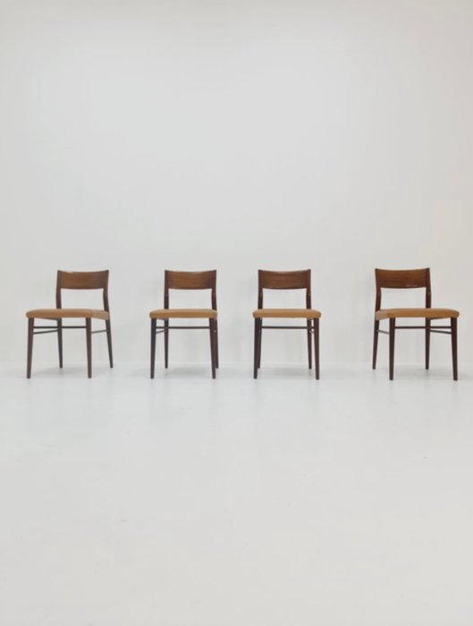 Wilkhahn - Georg Leowald - Chaise de salle à manger - Cuir, Teck