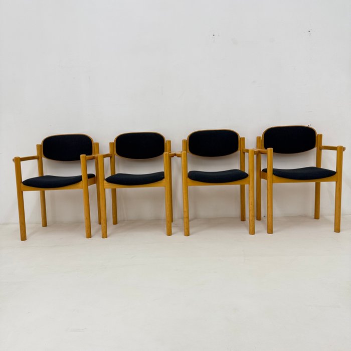 Casala - Chaise de salle à manger (4) - Bois, Tissu