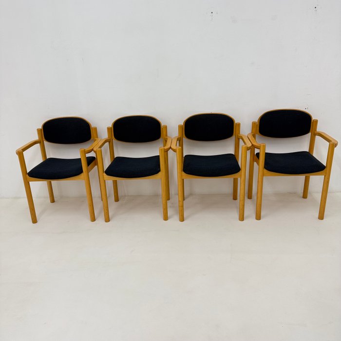 Casala - Chaise de salle à manger (4) - Bois, Tissu