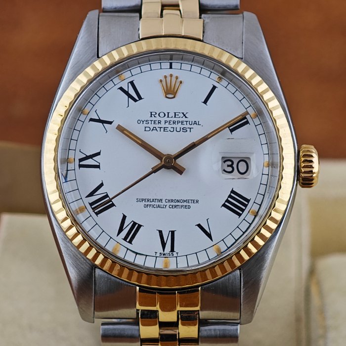Rolex - Oyster perpetual Datejust %27%27 Buckley Dial %27%27 - Sans Prix de Réserve - Ref. 16013 - Homme - 1978
