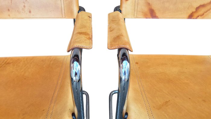 Matteo Grassi - Chaise (2) - MG5 - Cuir de veau - jaune moutarde