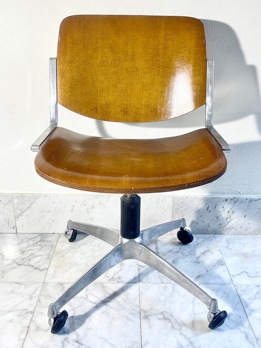 Anonima Castelli - Giancarlo Piretti - Chaise - DSC 106 - Bois, Métal - Structure avec roues