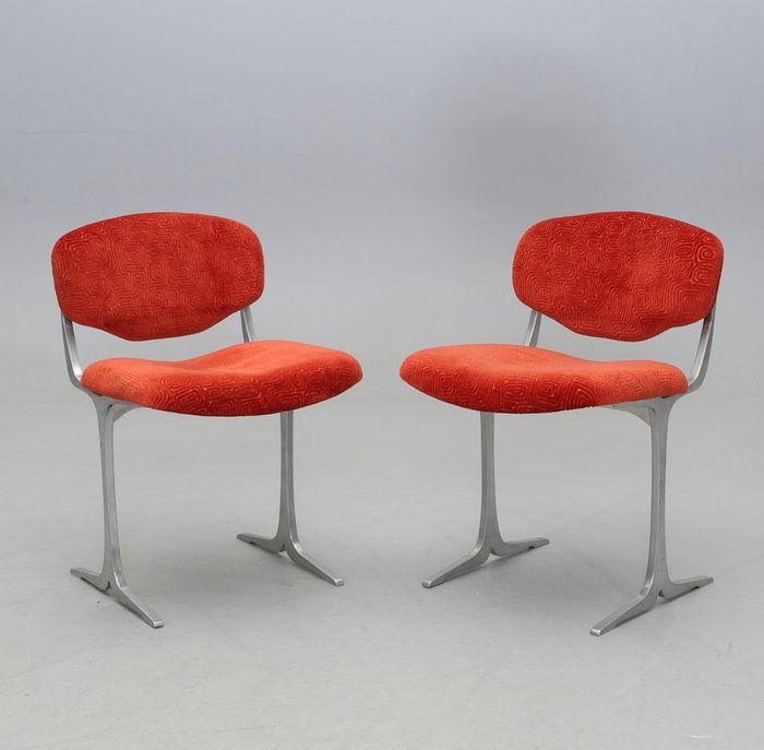 Ligne Roset - Pierre Pichard - Chaise (6) - Aluminium, peluche