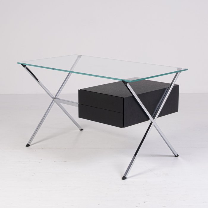 Knoll - Franco Albini - Bureau - Modèle 80 - Acier, Bois, Verre