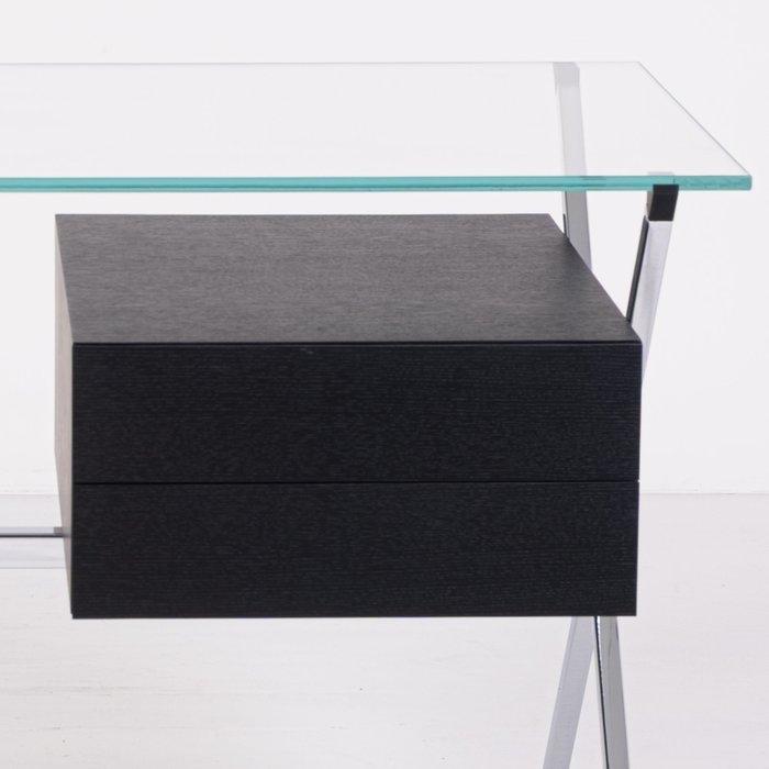 Knoll - Franco Albini - Bureau - Modèle 80 - Acier, Bois, Verre