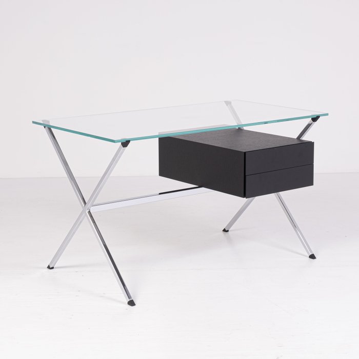 Knoll - Franco Albini - Bureau - Modèle 80 - Acier, Bois, Verre