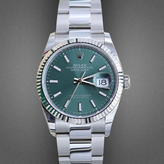 Rolex - Oyster Perpetual Datejust 36 %27Green Mint Dial%27 - Sans Prix de Réserve - 126234 - Homme - 2025