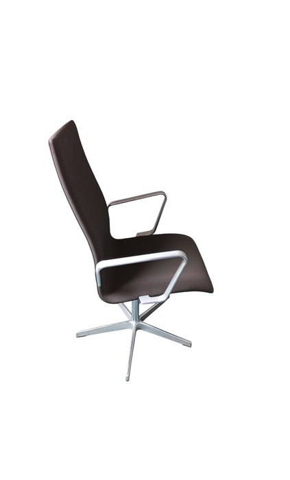 Fritz Hansen - Arne Jacobsen - Chaise de bureau - Oxford - Aluminium brossé et tissu