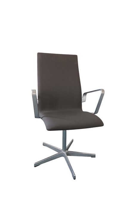 Fritz Hansen - Arne Jacobsen - Chaise de bureau - Oxford - Aluminium brossé et tissu