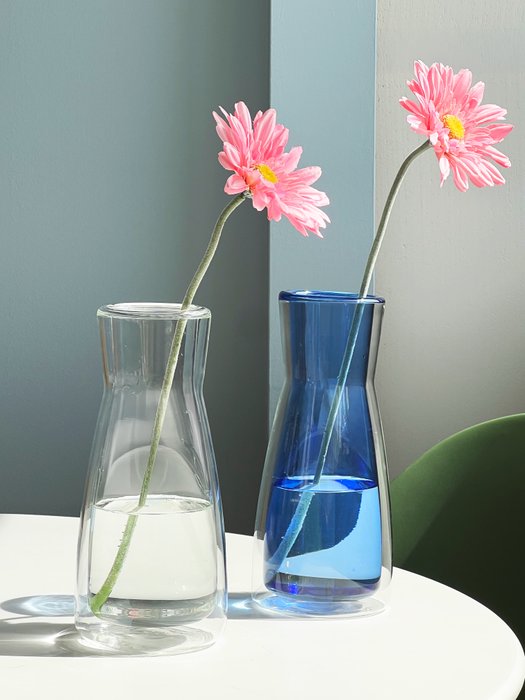 Cloudnola - Vase - Double Mur - Ensemble de 2 vases en verre