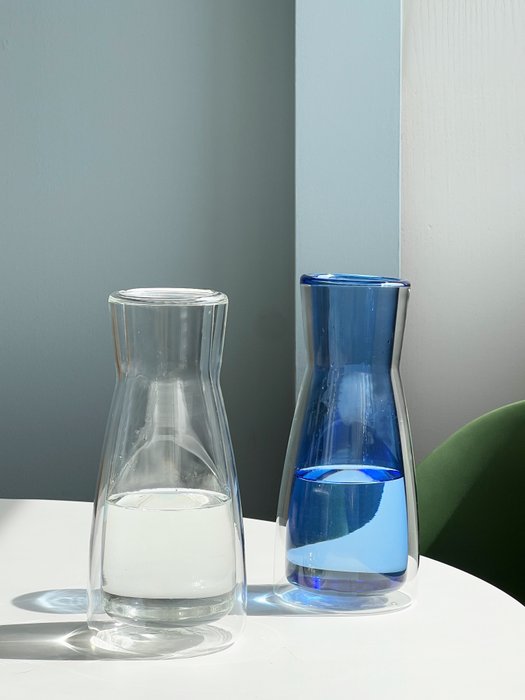 Cloudnola - Vase - Double Mur - Ensemble de 2 vases en verre