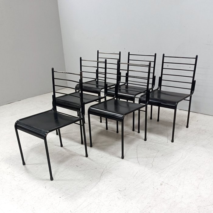 Cappellini - Chaise (6) - Leipzig - Métal - Métal peint