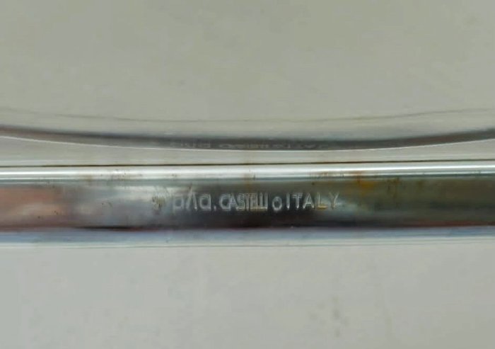 Anonima Castelli - Giancarlo Piretti - Chaise pliante - Plaque transparente en inox - Acier, Plastique