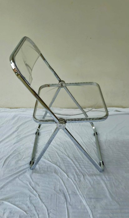 Anonima Castelli - Giancarlo Piretti - Chaise pliante - Plaque transparente en inox - Acier, Plastique