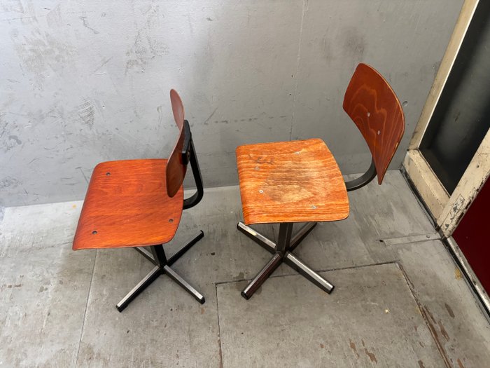 marko - Marko - Chaise (2) - Inconnu - Acier, Bois - Vintage Marko Stoel