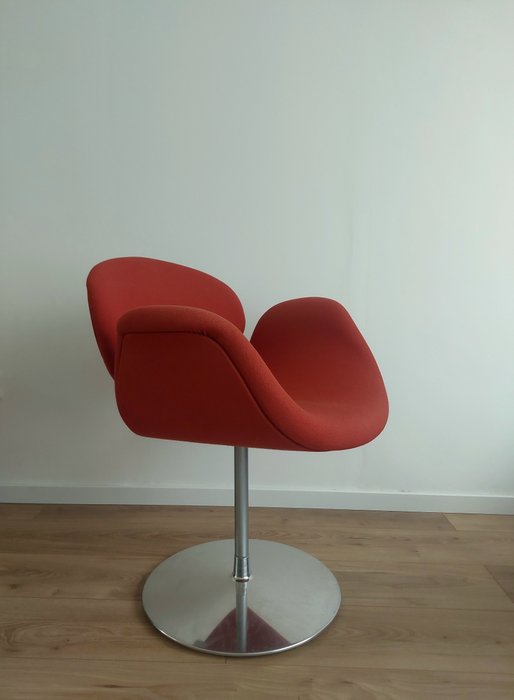 Artifort - Pierre Paulin - Fauteuil - Chaise tulipe - Aluminium, Bois, Chrome - Fauteuil tournant Tulipe