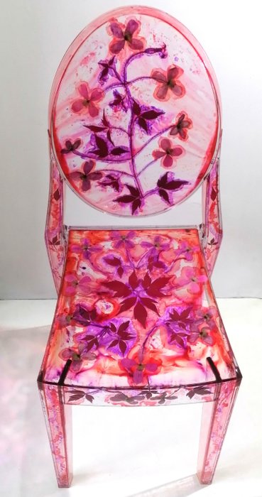 Kartell - Philippe Starck, Valérie D - Chaise - Victoria Ghost Fleurie - Polycarbonate