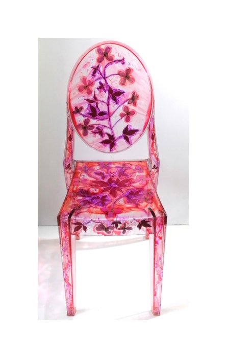 Kartell - Philippe Starck, Valérie D - Chaise - Victoria Ghost Fleurie - Polycarbonate