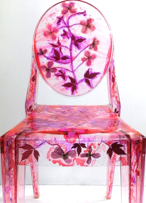 Kartell - Philippe Starck, Valérie D - Chaise - Victoria Ghost Fleurie - Polycarbonate