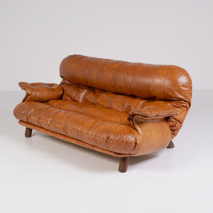 Insa - E. Cobianchi - Canapé (2) - Bois, Cuir