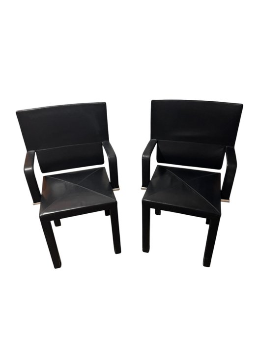 B&B Italia - Paolo Piva - Chaise (2) - Arcona - Cuir - Fauteuil à accoudoirs, cuir