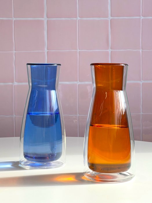 Cloudnola - Vase - Double Mur - Ensemble de 2 vases en verre