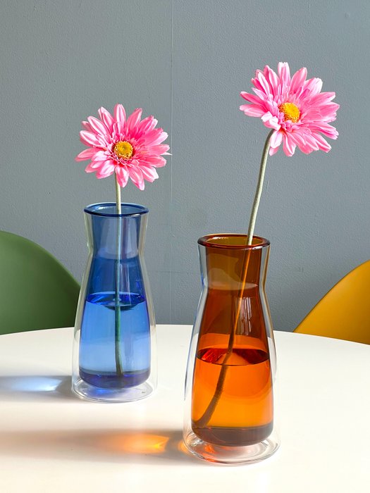 Cloudnola - Vase - Double Mur - Ensemble de 2 vases en verre