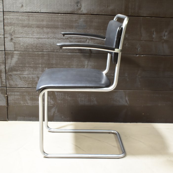 Gispen - W.H. Gispen - Chaise - 201 - Bakélite, Métal, cuirynthé