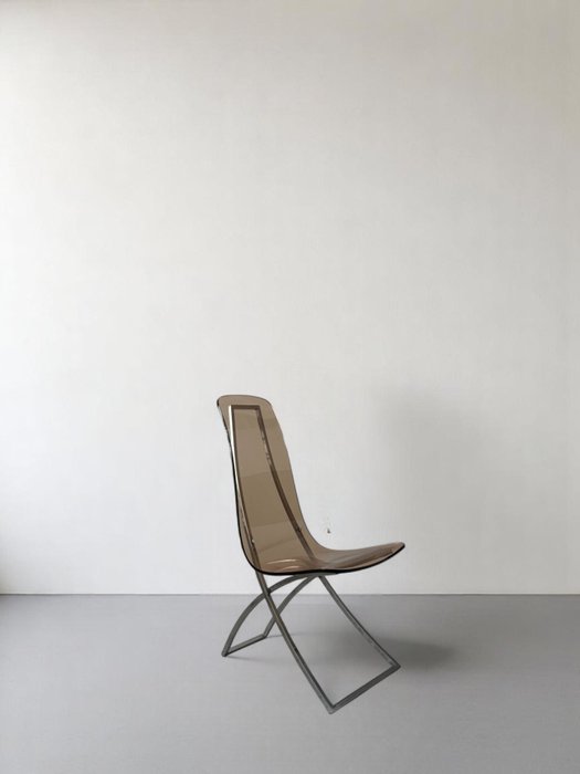 Edmond Vernassa - Chaise - CH4 - Chrome, Métal, Plastique