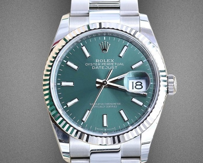 Rolex - Oyster Perpetual Datejust 36 %27Green Mint Dial%27 - Sans Prix de Réserve - 126234 - Homme - 2025