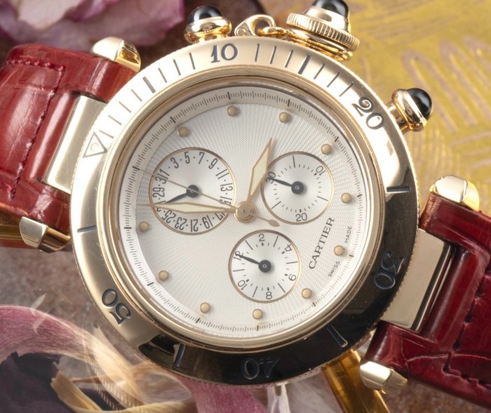 Cartier - Pasha Chronograph - W3012051 - Femme - 2000