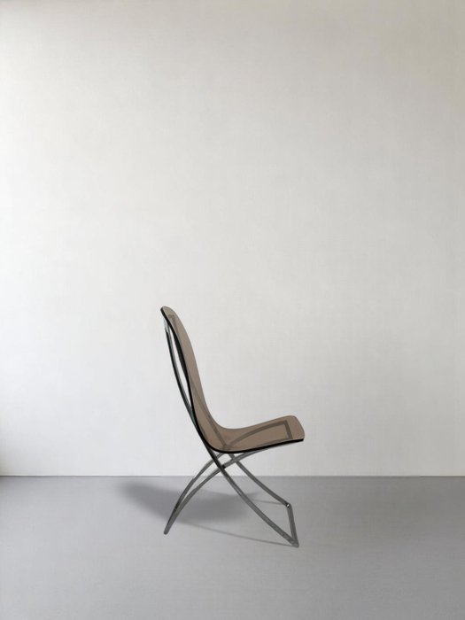 Edmond Vernassa - Chaise - CH4 - Chrome, Métal, Plastique