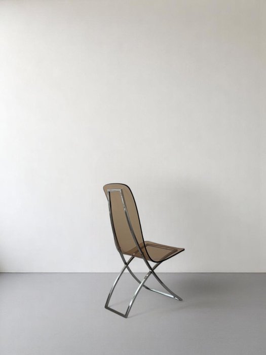 Edmond Vernassa - Chaise - CH4 - Chrome, Métal, Plastique