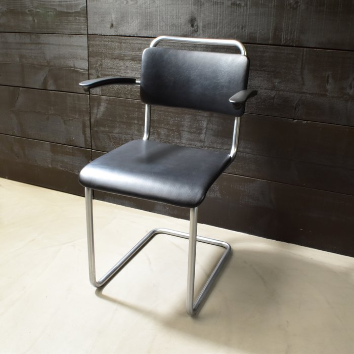 Gispen - W.H. Gispen - Chaise - 201 - Bakélite, Métal, cuirynthé