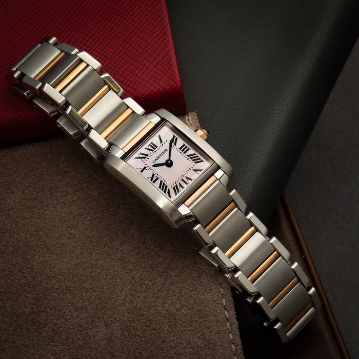 Cartier - Tank Française Mother of Pearl Dial Lady - 2384 - Femme - 2000-2010