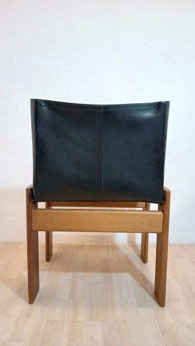 Molteni - Afra Scarpa, Tobia Scarpa - Chaise (4) - moine - Bois, Cuir